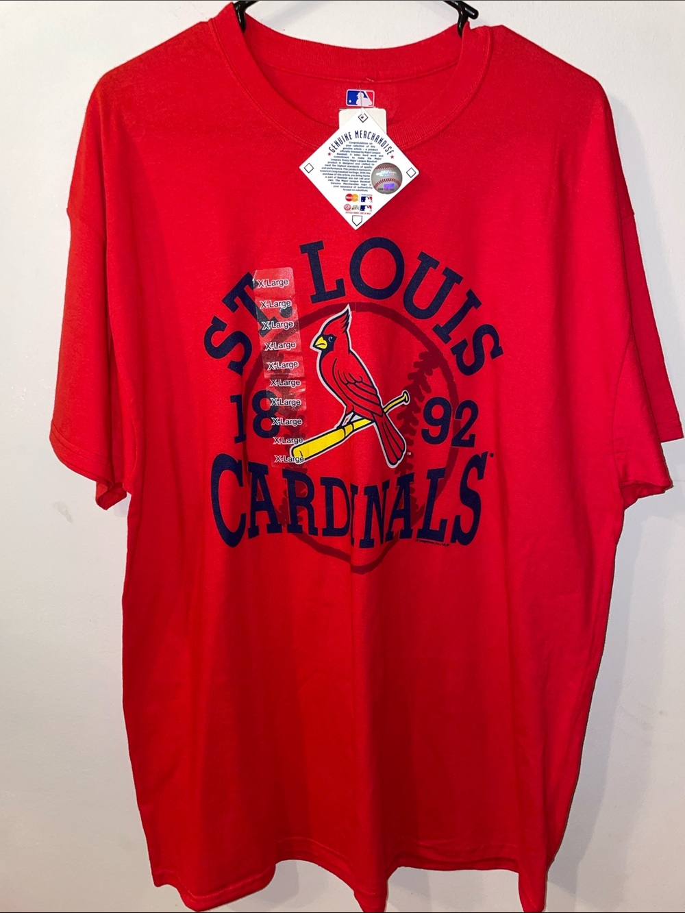 Genuine Merchandise Red St. Louis Cardinals Short Sleeve Tee Size XL NWT